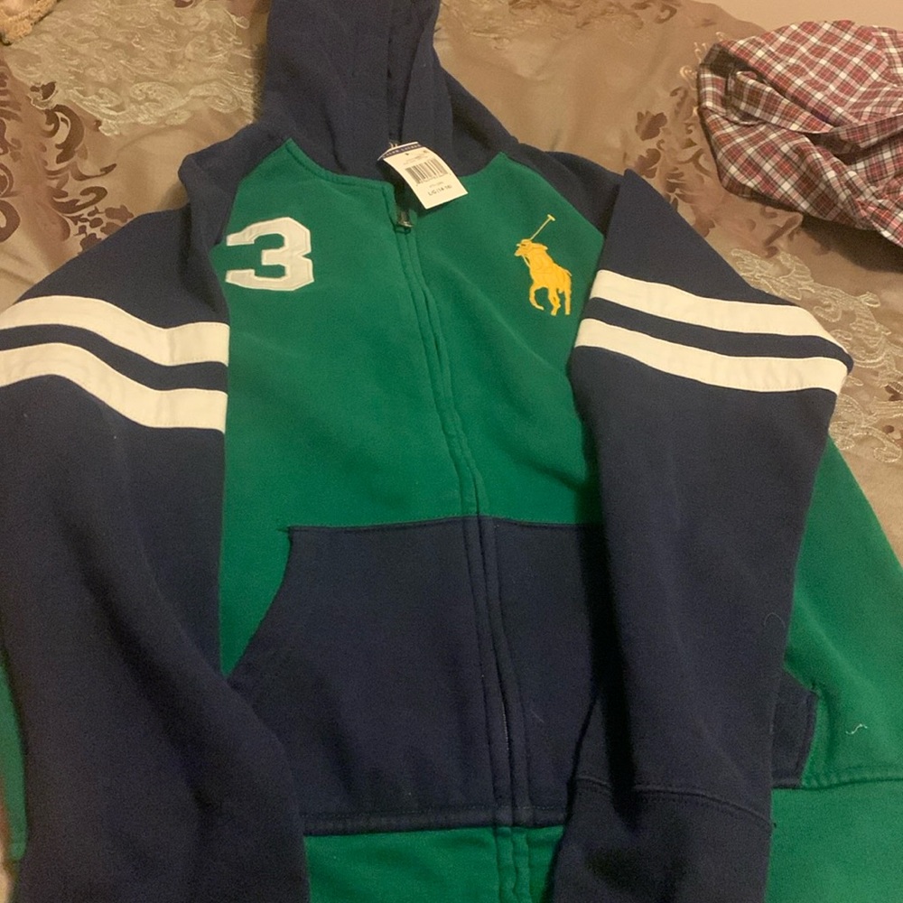 Boys polo Ralph Lauren brand new zipper hoodie size 14/16